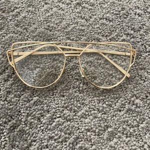 Gold clear sunglasses